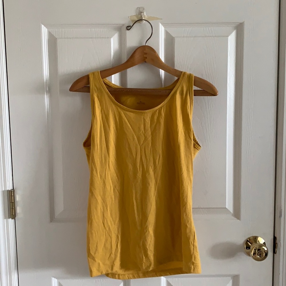 Boulevard Mustard Yellow Sleeveless Tank Top Size Large